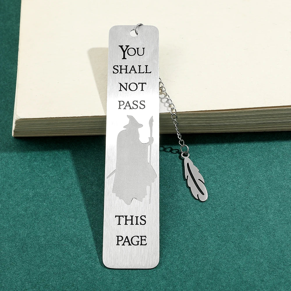Lord of the Rings-Inspired Metal Bookmark with Ring Charm – Literary Gift for Fantasy Lovers