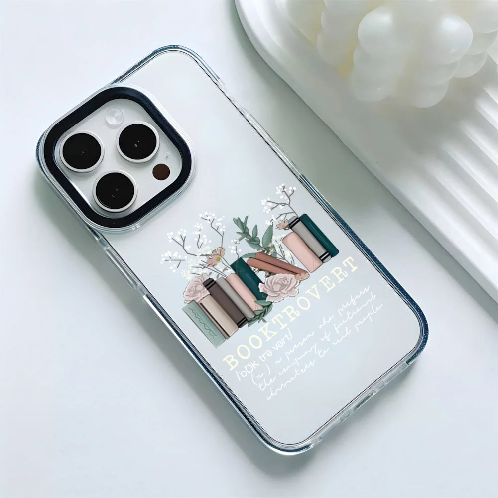 Booktrovert Clear iPhone Case – Shockproof Soft Cover Compatible with iPhone 7 to 17 Pro Max