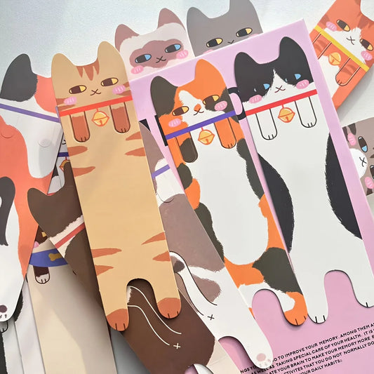 Set of 30 Cute Double-Sided Cat Bookmarks – Perfect for Students, Reading, Office Use, and DIY Decoration