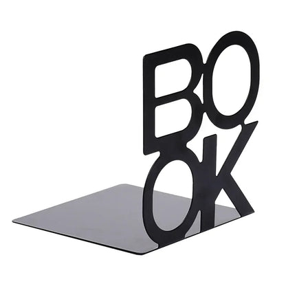 “BOOK” Iron Bookend – Stylish Decorative Shelf Holder for Readers, Home & Office