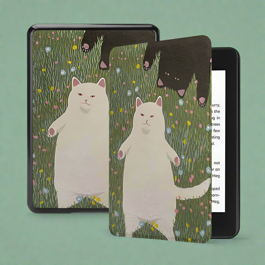 Cute Cat Silicone Kindle Case – Compatible with Paperwhite (12th, 11th, 10th Gen) and Basic (11th, 10th Gen)