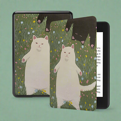 Cute Cat Silicone Kindle Case – Compatible with Paperwhite (12th, 11th, 10th Gen) and Basic (11th, 10th Gen)