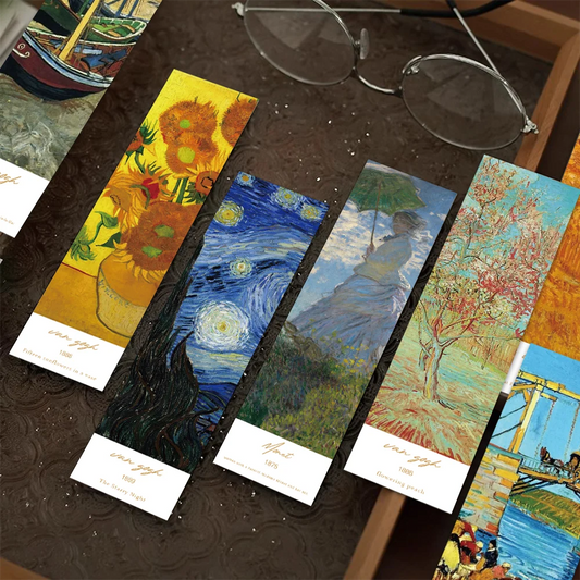 Set of 30 Impressionist Art Bookmarks – Vintage Oil Painting Designs for Book Lovers