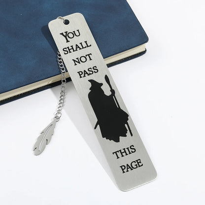Lord of the Rings-Inspired Metal Bookmark with Ring Charm – Literary Gift for Fantasy Lovers