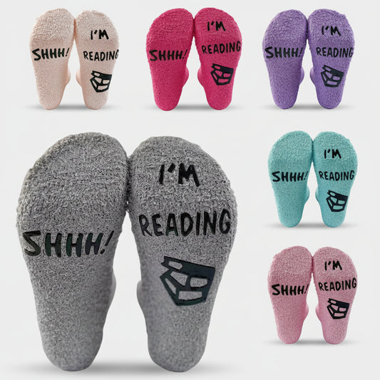 Colourful Edition “Shh! I’m Reading” Socks – Cosy Gift for Book Lovers