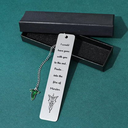 Lord of the Rings-Inspired Metal Bookmark with Ring Charm – Literary Gift for Fantasy Lovers