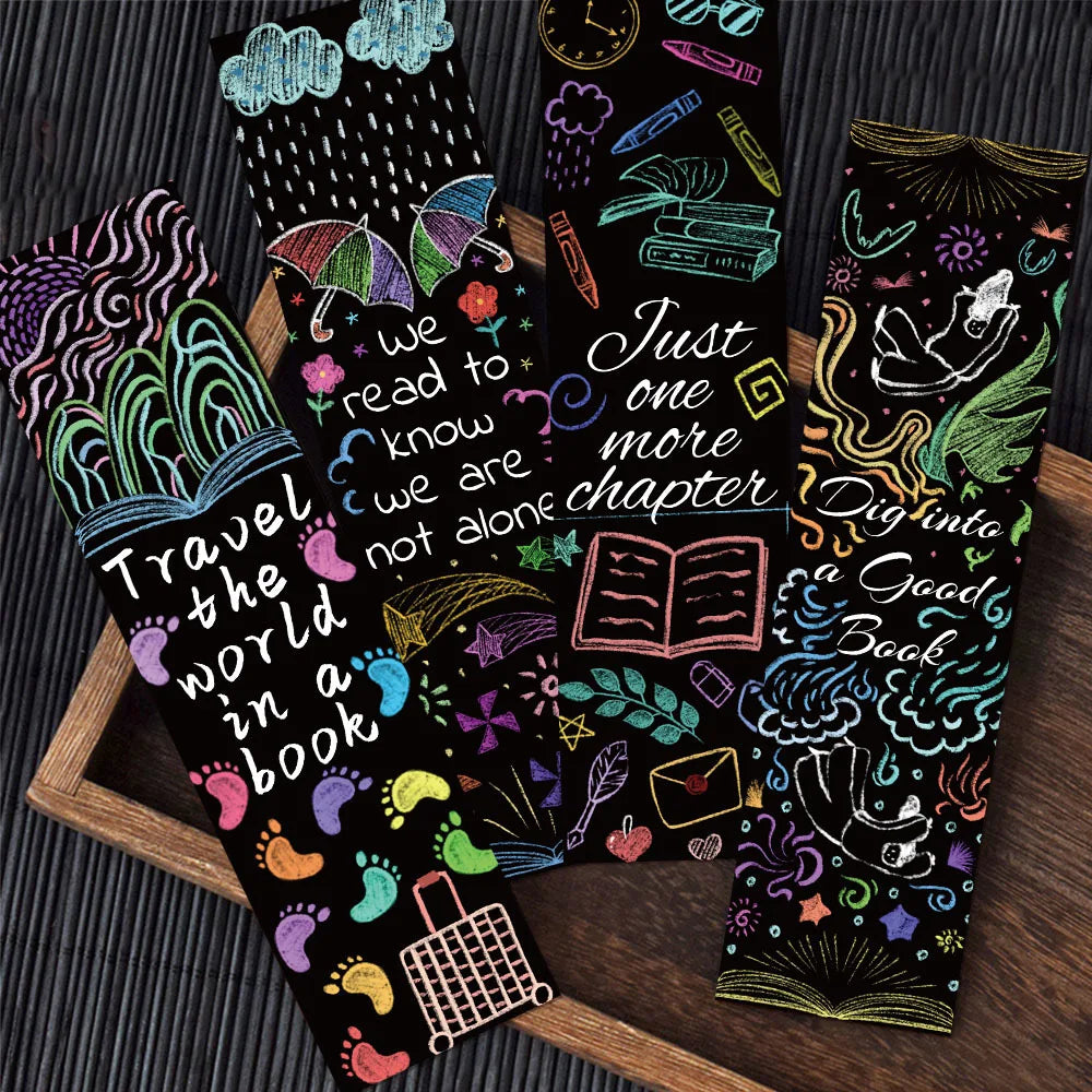 Set of 30 Inspirational Reading Bookmarks – Colourful Book Annotations & Creative Gifts for Book Lovers