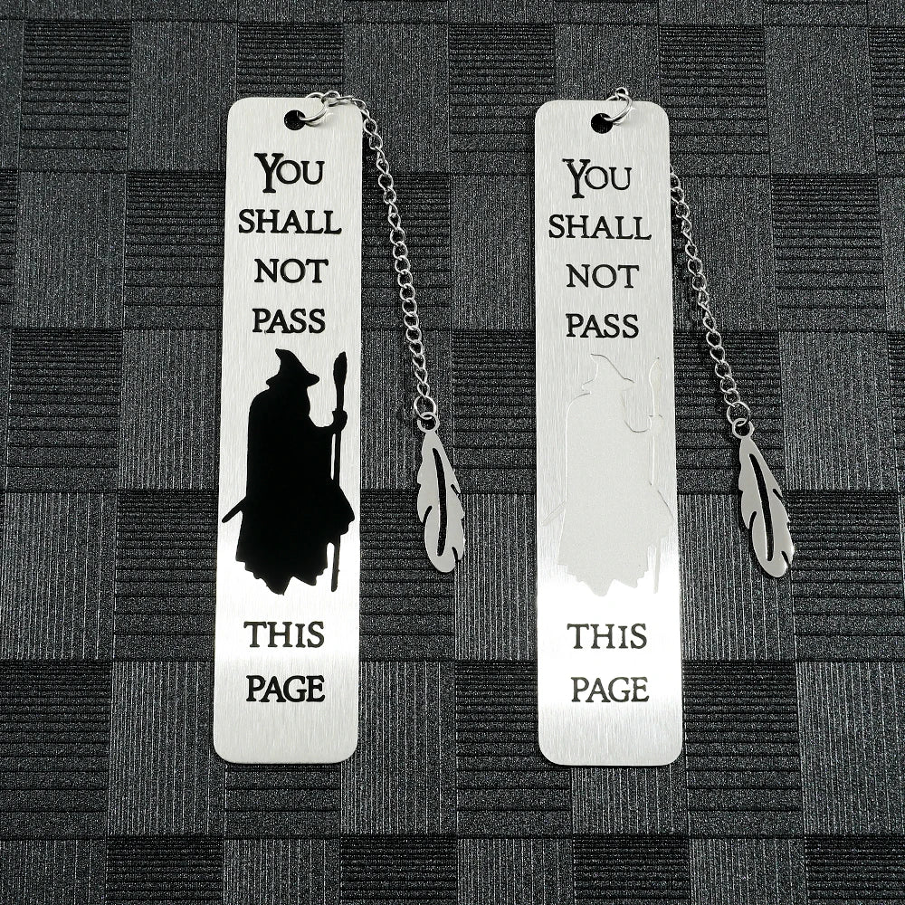 Lord of the Rings-Inspired Metal Bookmark with Ring Charm – Literary Gift for Fantasy Lovers