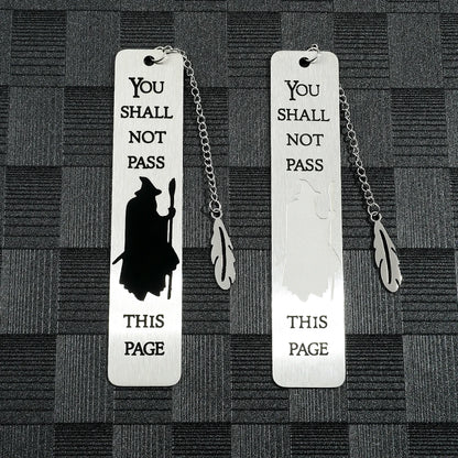 Lord of the Rings-Inspired Metal Bookmark with Ring Charm – Literary Gift for Fantasy Lovers
